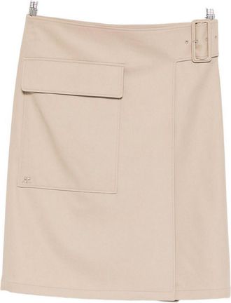 Courr&egrave;ges Midi Skirt With Belt