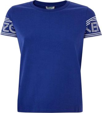 Kenzo Stijlvolle Katoenen Top - Dames - T-shirts - Blauw - 2XS - Katoen - Tops