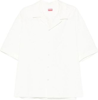 Kenzo Short Sleeve Shirt - Heren - Korte mouwen Overhemden - Wit - M - Overhemden