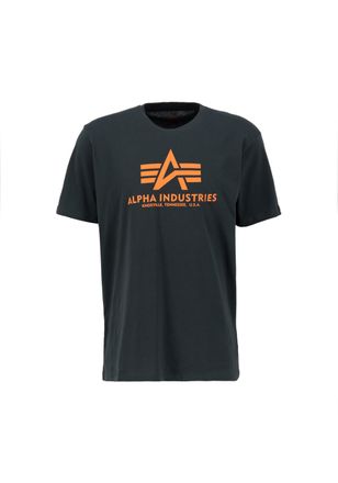 Alpha Industries T-Shirt ALPHA INDUSTRIES ALPHA INDUSTRIES Men - T-Shirts Basic T-Shirt B&T, Herren, Gr. 3XL, schwarz petrol, Shell: 100% Cotton [grey heather=90% CO, 