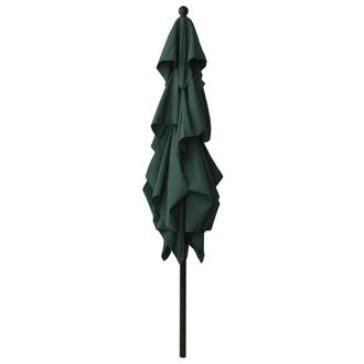 Berkfield Home Harmful 3-Tier Parasol with Aluminium Pole Green 2.5x2.5 m