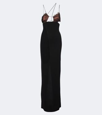Nensi Dojaka Cutout lace-trimmed maxi dress