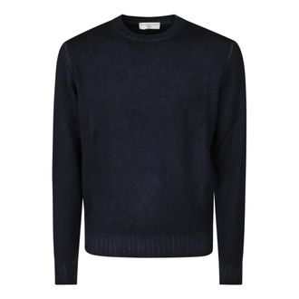 FILIPPO DE LAURENTIIS Truien & Vesten, Heren, Blauw, XL, Wol, Wol Kasjmier Crewneck Sweater