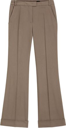 BOSS Brown Tailored Straight-Leg Formal Pants