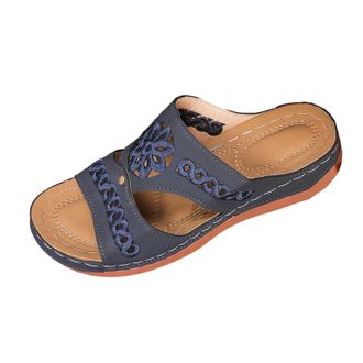 Generic Summer Slippers Women Breathable Slip On Slippers Open Toe Classic Stylish Comfortable Lightweight Wide Fit Wedge Sandals Beach Daily