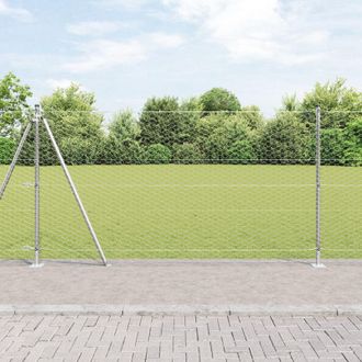 Berkfield Home Hexagon Fence 1.2x10 m Galvanised Steel in Silver