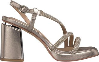 Alma En Pena Sandalen met bandjes en strass - Dames - Sandalen met hakken - Geel - 37 EU - Schoenen