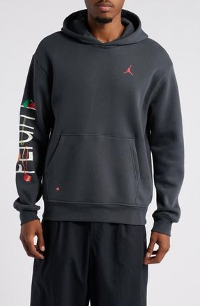 Nike Jordan x Darien Birks Artist Series Hoodie in Dark Smoke Grey at Nordstrom, Size Medium