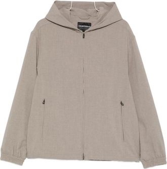 Emporio Armani Hooded Blouson - Heren - Zomerjassen - Beige - 2XL - Jassen