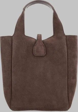 Hogan Womens Mini Shopping Bag Brown Leather Handbags Hand