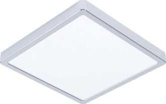 Eglo Fueva 5, L&aacute;mpara De Techo Led Con Protecci&oacute;n Ip44, Para Ba&ntilde;o/cocina/dormitorio, 28,5x28,5x3 Cm, Pl&aacute;stico, Cromo (99269) - Eglo