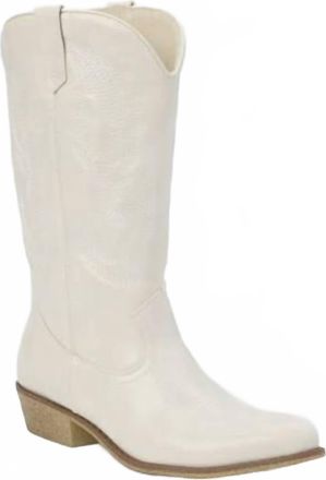 Matisse Footwear Womens Gaucho Western Boots In Cream