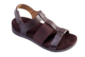 Spenco Womens Spenco Anabel Sandal French Roast Leather Adjustable Orthotic HAWK1172