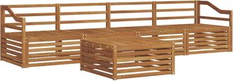 vidaXL Conjunto De Sof&aacute;s De Exterior 5 Uds. Natural Vidaxl
