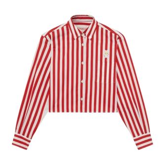 Fiorucci Shirts, female, Red, Size: XS Striped Cotton Shirt