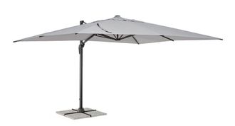 BIZZOTTO Sombrilla de aluminio gris antracita de 3x4 pulgadas