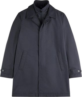 Fay Morning Double-Front Concealed-Placket Coat