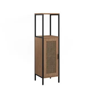 Vicco Armario Mediano Linara, Roble/negro, 30 X 110 Cm, Vicco