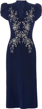 Jenny Packham Freya dress - women - Sequin/Viscose Crepe - 10 - Blue