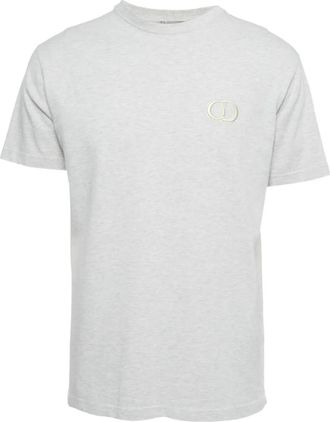 Dior T-shirt con logo ricamato - Grigio