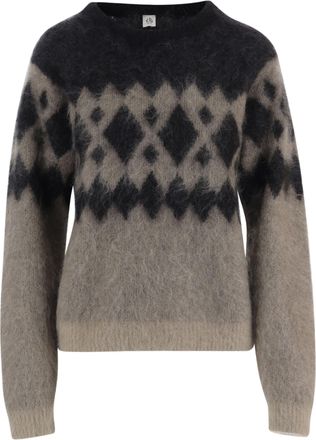 The Garment Geometric Pattern Stretch Mohair Sweater