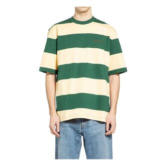 Marni T-Shirts, male, Multicolor, Size: S Maxi-Stripe Cotton T-Shirt