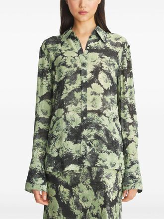 Tory Burch Floral-Printed Shirt - Green