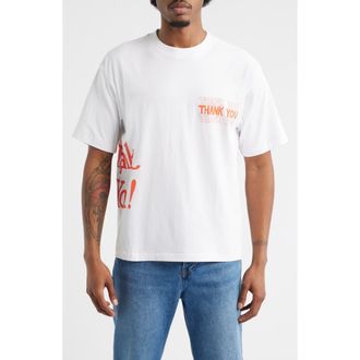 Market Thank You Takeout Bag Graphic T-Shirt in White at Nordstrom, Size Xx-Large
