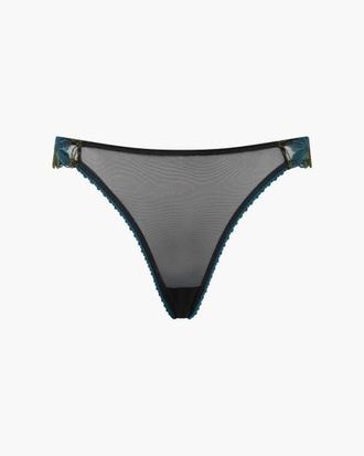 Cosabella Fiorita Naughty Bikini in Black/canale at Nordstrom, Size X-Large