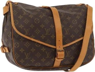 Louis Vuitton Pre-owned Schoudertas - Dames - Vintage Schoudertas - Bruin - ONE Size - Leer - Vintage