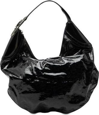 Gucci Pre-owned Gucci Patent Horsebit Glam Hobo Ladies 145764 002058