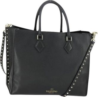 Valentino Pre-owned Vintage Tote Bag - Dames - Vintage Shopper - Zwart - ONE Size - Leer - Vintage