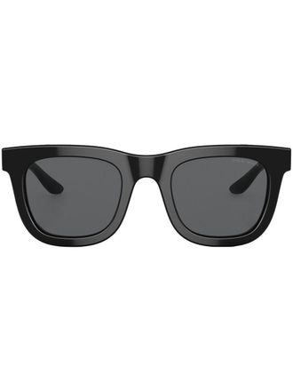 Giorgio Armani Occhiali da sole squadrati con stampa - Nero