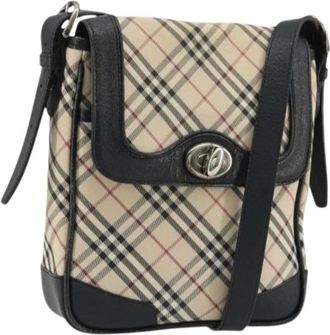 Burberry Pre-owned Cross Body Bags, female, Beige, Size: ONE SIZE Pre-owned Canvas Shoulder Bag