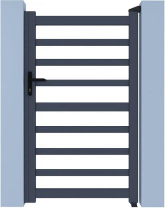 Habitat et Jardin Puerta De Aluminio Calado <> - 100 X 120 Cm - Gris