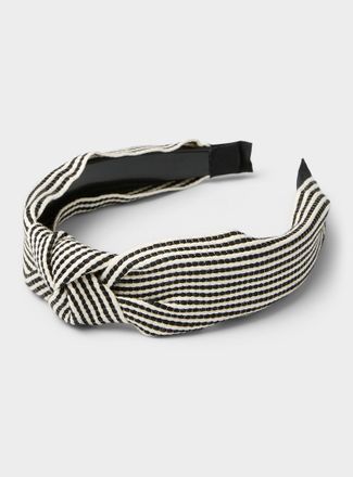 Simons Womens Woven stripe knot headband