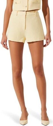 ASTR the Label Eaton Tweed Shorts in Yellow at Nordstrom Rack, Size Medium