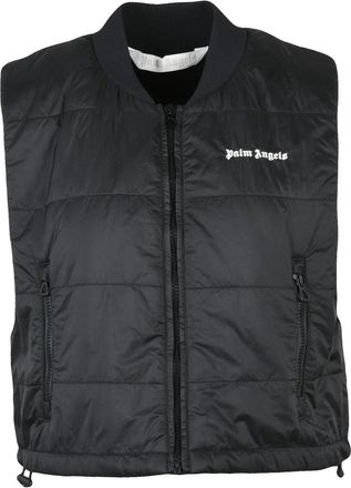 Palm Angels Black Polyamide Hooded Vest