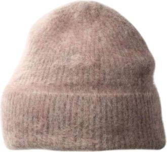 C.T. Plage Raccoon Wool Beanie - Dames - Hoeden - Bruin - ONE Size - Wol - Accessoires
