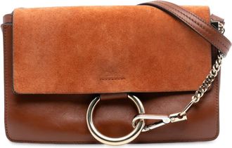 Chlo&eacute; Pre-owned Chloe Small Suede and Calfskin Faye Crossbody 01-18-68-55