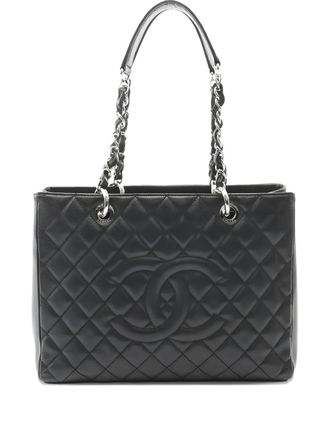Chanel 2012 Grand Shopping GST Diamond-quilted tote bag - Black