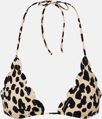 Marysia Swim Broadway leopard-print bikini top