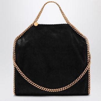 Stella McCartney Stella Mc Cartney Black/Gold Falabella Fold Over Bag