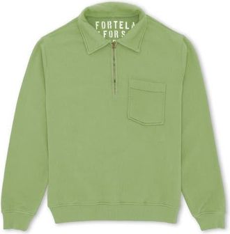 Fortela Cotton Zip-Up Sweatshirt in Sage Green at Nordstrom, Size Xx-Large Eu