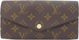 Louis Vuitton Brown Coated Canvas Long Wallet (Bi-Fold) (Pre-Owned)