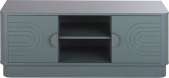 Maisons du monde Mueble TV de 2 puertas de madera verde pizarra 130 cm