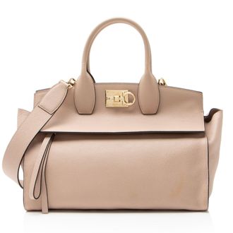Ferragamo Leather Studio Large Satchel