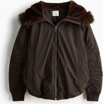 H&M Padded Jacket in Dark Brown at Nordstrom, Size Small