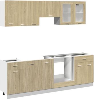 vidaXL Conjunto De Armarios De Cocina lyon De 8 Piezas De Madera De Ingenier&iacute;a De Roble Sonoma Vidaxl
