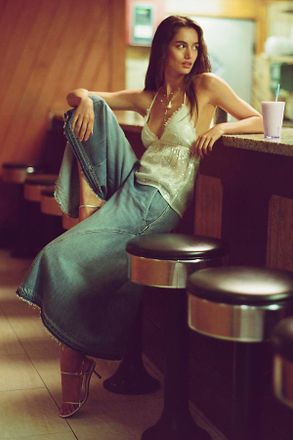 Pilcro Mid-Rise Culotte Jeans